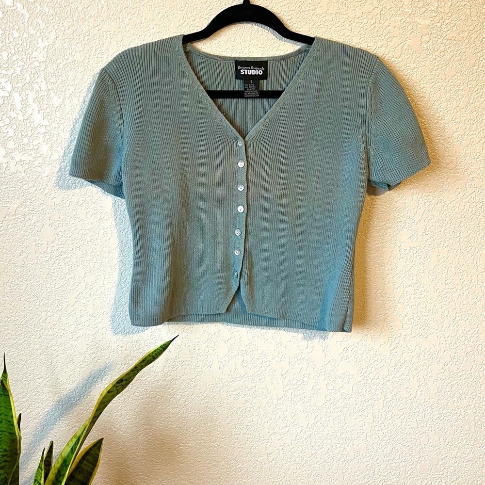 Design Originals Studio Women's Blue Button-Up Top